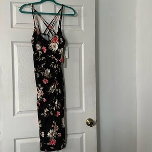 Floral print midi dress